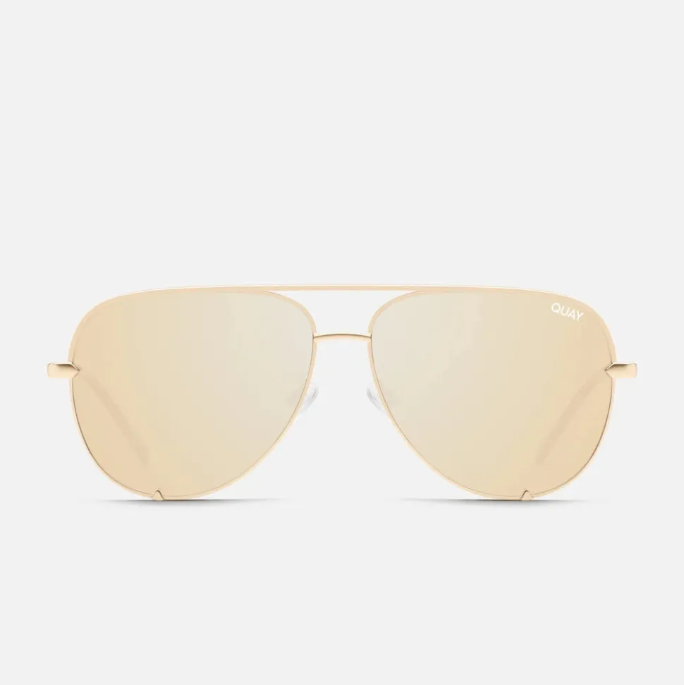 Quay High Key Sunglasses - Gold