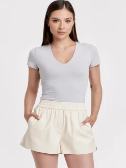 Another Love Roma Top - Silver Cloud