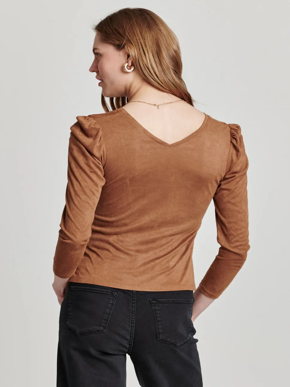 Another Love Shay Suede Top - Toffee