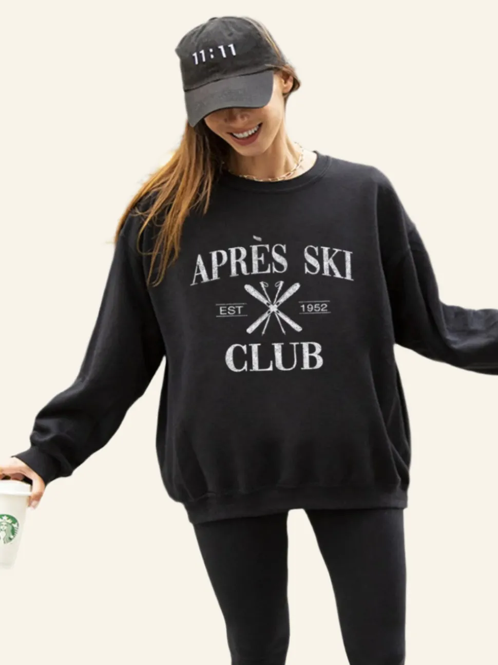Apres Ski Club Vintage Sweatshirt - Black