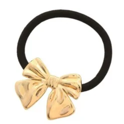 Bow Metal Hair Tie - Gold