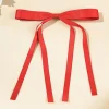 Bow Ribbon Hair Clip - Red