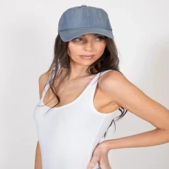 Brunette The Label Denim Ball Cap - Light Denim