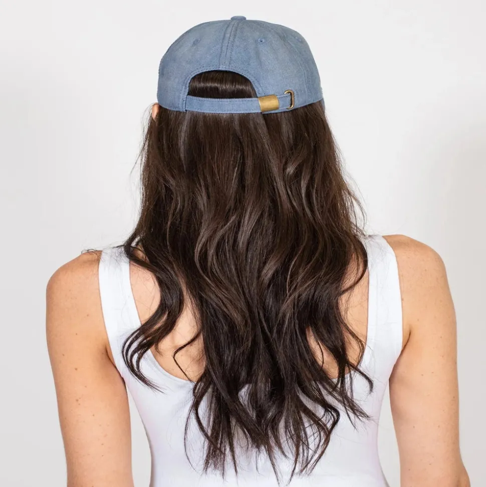 Brunette The Label Denim Ball Cap - Light Denim