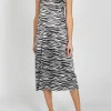 Brunette The Label Silk Maxi Slip Dress- Zebra