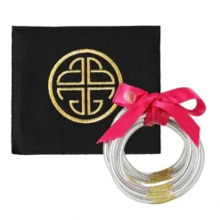 BuDhaGirl Silver All Weather Bangles SM (Set of 9)