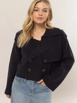 Cambridge Sweater Trench Jacket - Black