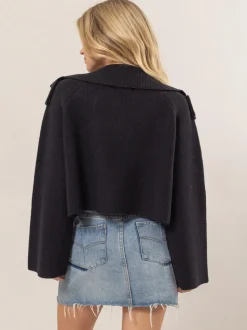 Cambridge Sweater Trench Jacket - Black