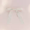 Coquette Lace Bow Hair Clip - Ivory