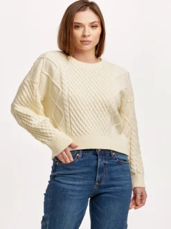 Dear John Holden Crew Neck Long Sleeve Sweater - Cream