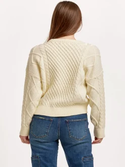 Dear John Holden Crew Neck Long Sleeve Sweater - Cream