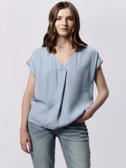 Dear John Kristen V Neck Short Sleeve - Carolina Blue