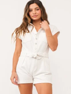 Dear John Marley Romper - White