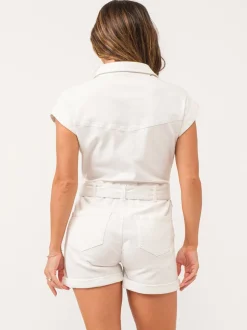 Dear John Marley Romper - White