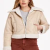 Dear John Terry Suede Sherpa Jacket - Winter Beige