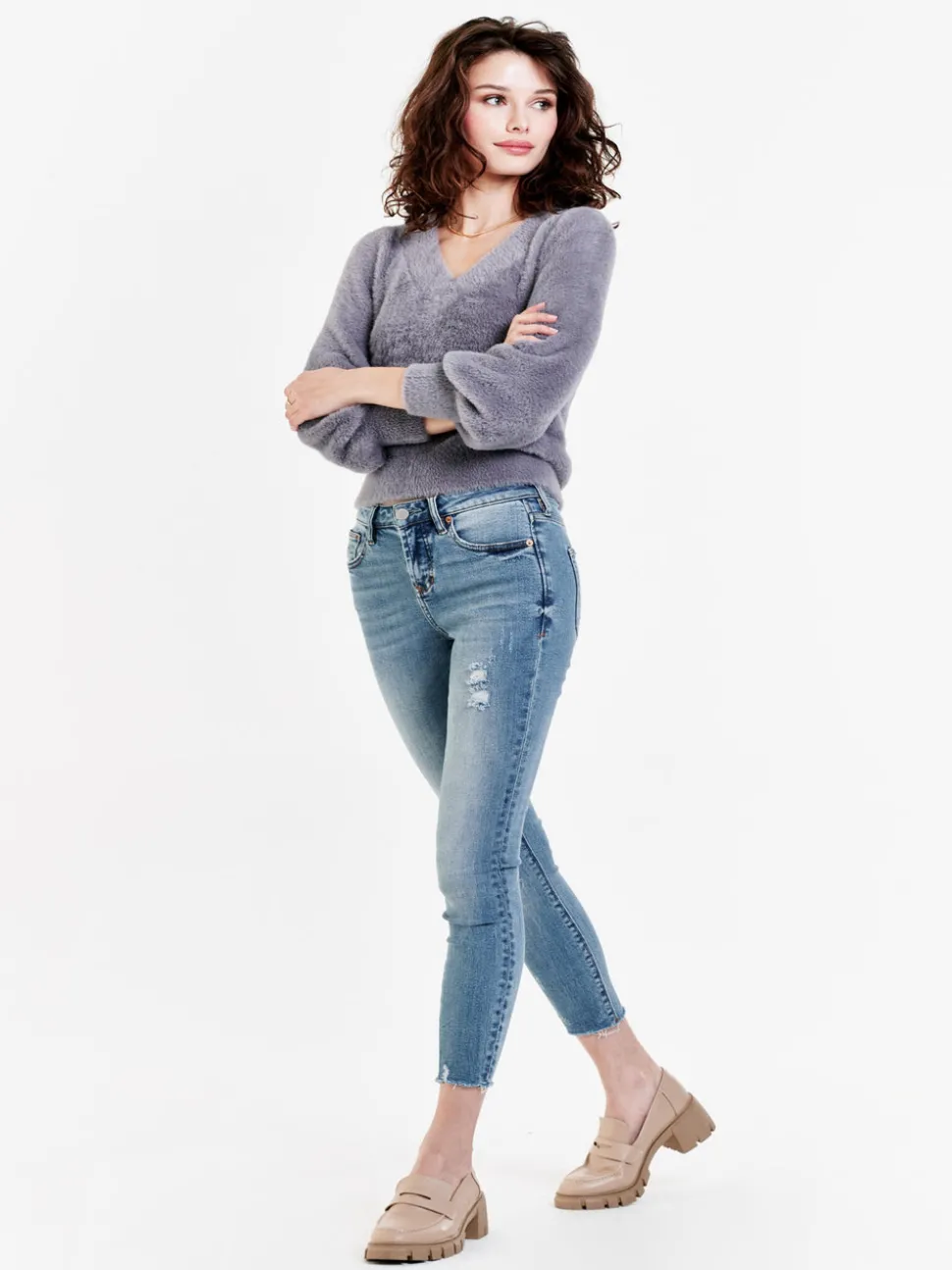 Dear John Valli Plush Sweater - Fragrant Lilac