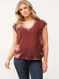 Dear John Yanis Top - Maroon