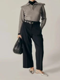 Deluc Lobelia Turtleneck Sweater - Grey Melange