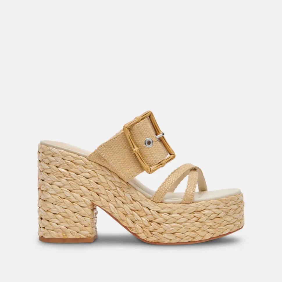 Dolce Vita Edwina Heels - Light Natural Raffia