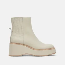 Dolce Vita Hilde Leather Boots - Ivory