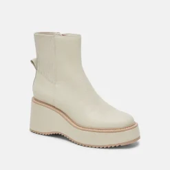 Dolce Vita Hilde Leather Boots - Ivory