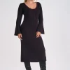 Elan Fall Fantasy Maxi Dress - Black