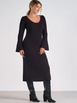 Elan Fall Fantasy Maxi Dress - Black