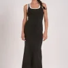 Elan Maxi Tank Contrast Dress - Black/White