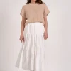 Elan Opal Sweater Dress - White Beige Combo