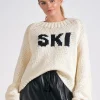 Elan Soft Knit Crewneck Sweater - Off White