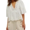 Free People Costal Eyelet Top - Bright White