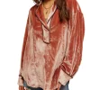Free People Luxy Velvet Solid Top - Cedar Wood