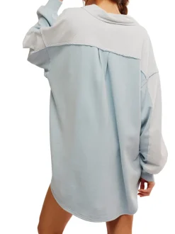 Free People Madeleine Sweatshirt - Winter Sky Combo