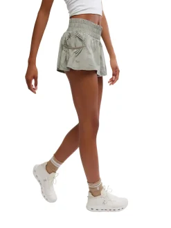 Free People Movement Get Your Flirt On Shorts - Sage Stone
