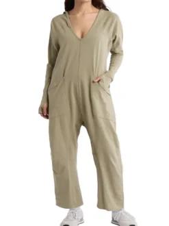 Free People Movement Hot Shot Long Sleeve Onesie - Sage Stone