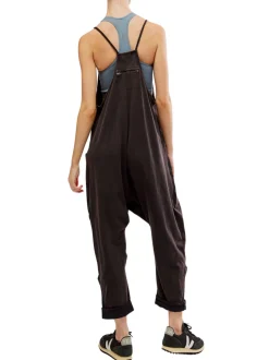 Free People Movement Hot Shot Onesie - Washed Black