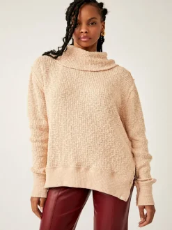 Free People Tommy Turtle Top - Toasted Almond