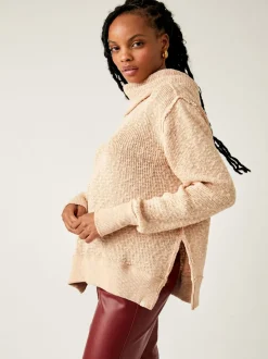 Free People Tommy Turtle Top - Toasted Almond