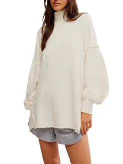 Free People Wonderful Pullover - Coconut Milk