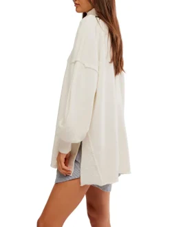 Free People Wonderful Pullover - Coconut Milk