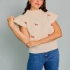 Ho Ho Ho Sweater Top - Cream