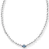 Kendra Scott Abbie Beaded Necklace - Silver Light Blue MOP