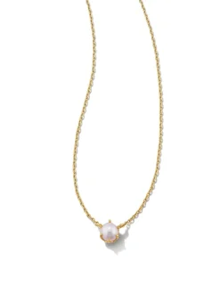 Kendra Scott Ashton Pearl Pendant Necklace - Gold White Pearl