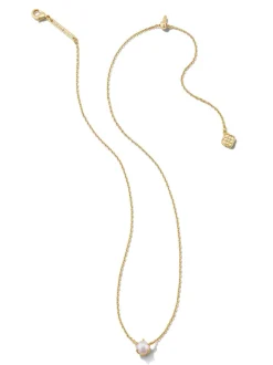 Kendra Scott Ashton Pearl Pendant Necklace - Gold White Pearl