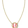 Kendra Scott Baseball Short Pendant Necklace - Gold