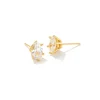 Kendra Scott Cailin Crystal Stud Earrings - Gold White CZ