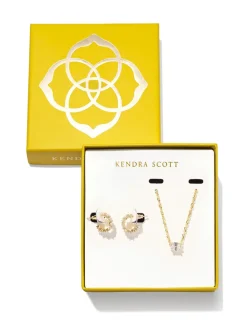 Kendra Scott Cailin Crystal Gift Set - Gold White Crystal