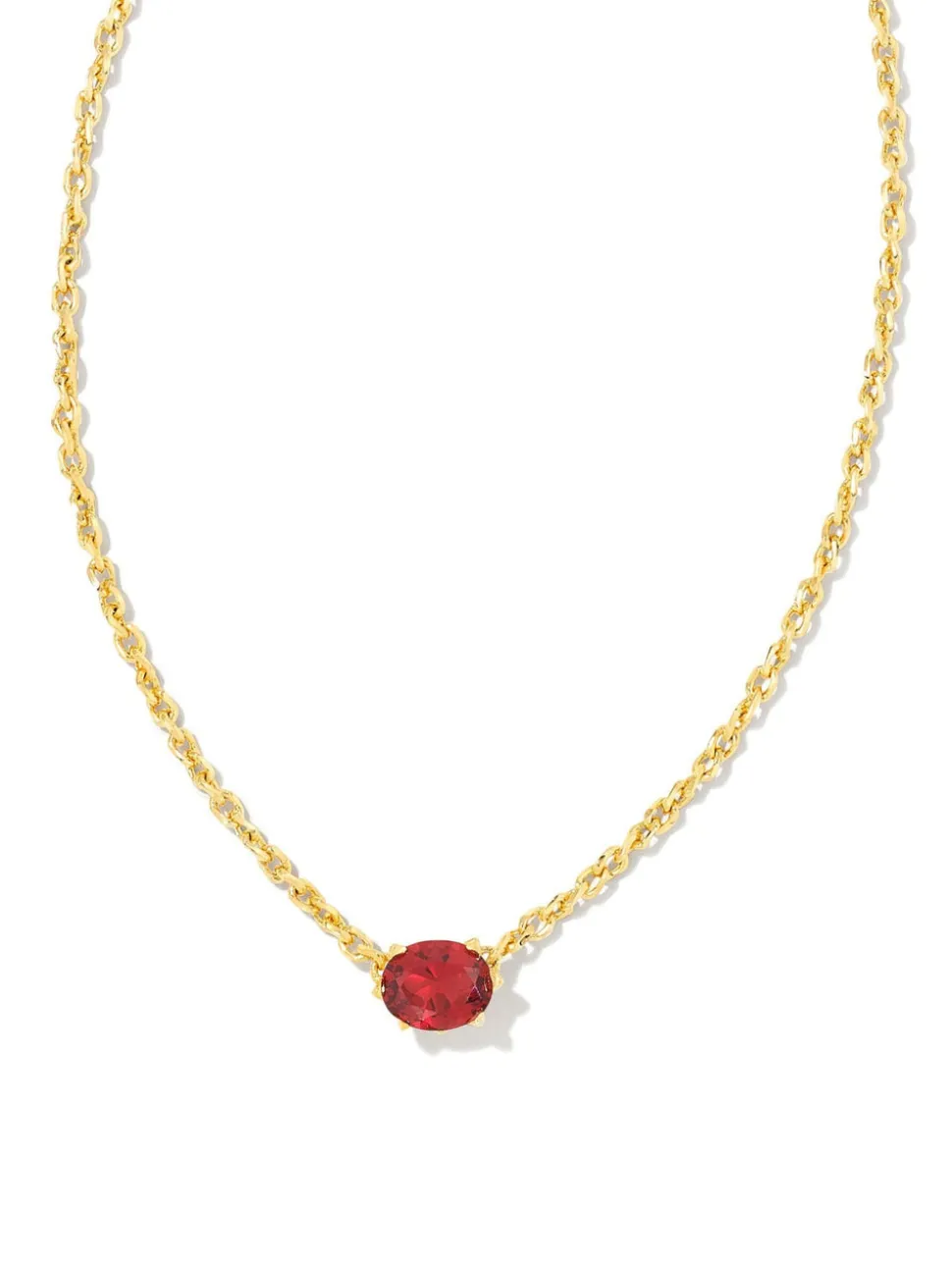 Kendra Scott Cailin Pendant Necklace - Gold Burgundy Crystal