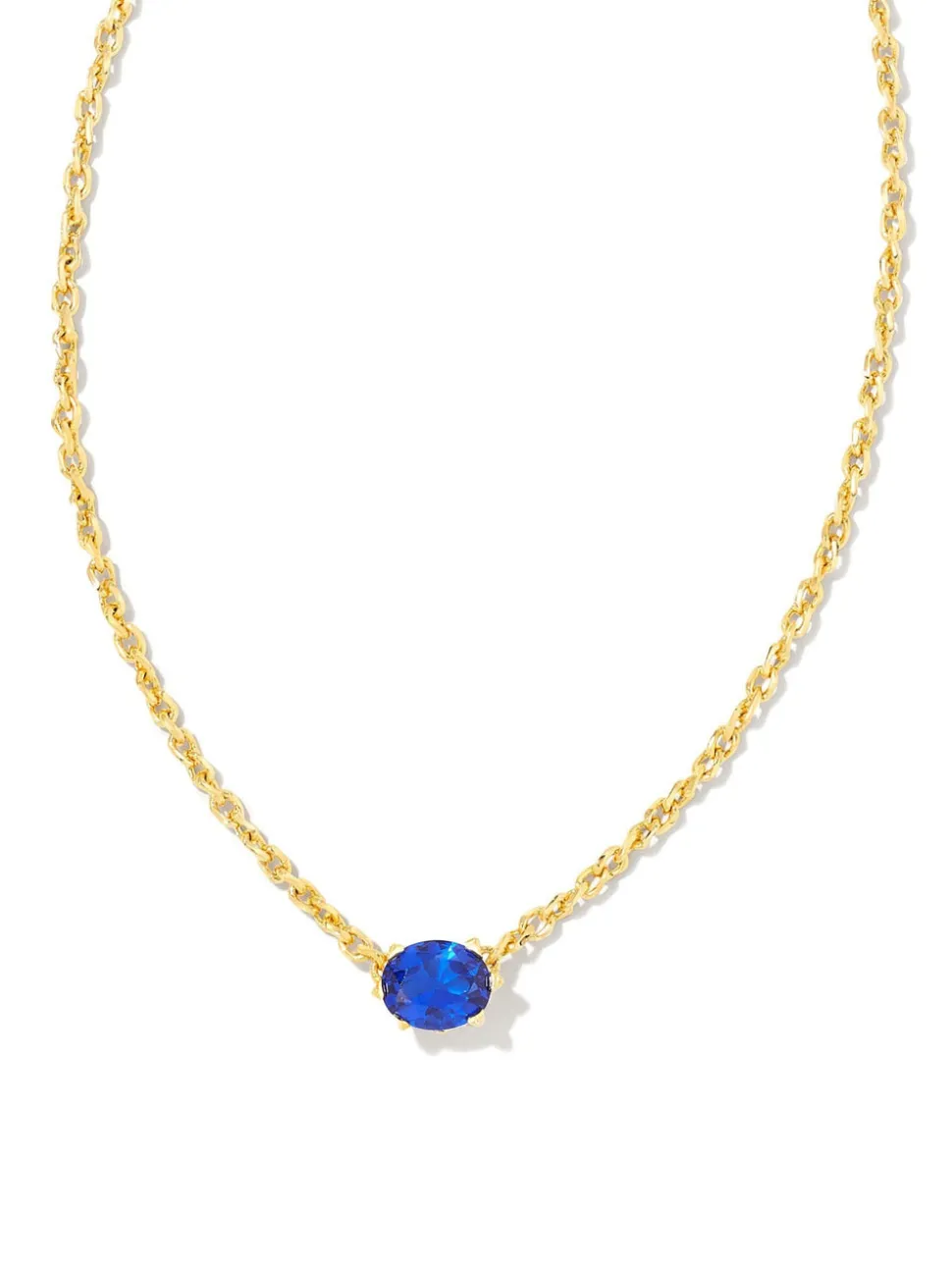 Kendra Scott Cailin Pendant Necklace - Gold Blue Crystal