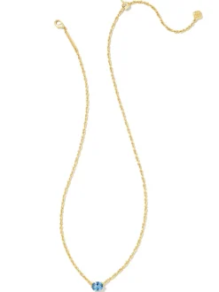 Kendra Scott Cailin Pendant Necklace - Gold Blue Violet Crystal